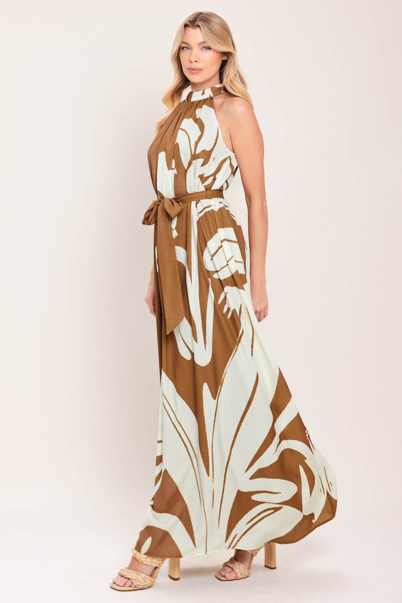 MOCHA SERENITY WOVEN MAXI DRESS - Glamourous Grace