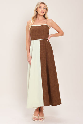 SIENNA FORM WOVEN MIDI DRESS - Glamourous Grace