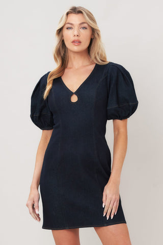 MIDNIGHT FEMME WOVEN MINI DRESS - Glamourous Grace