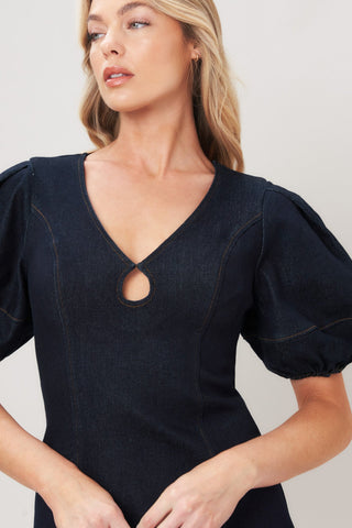 MIDNIGHT FEMME WOVEN MINI DRESS - Glamourous Grace