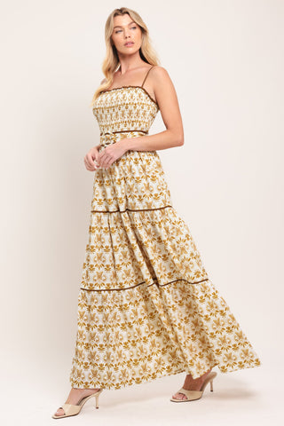 DAINTY FLORA WOVEN MAXI DRESS - Glamourous Grace