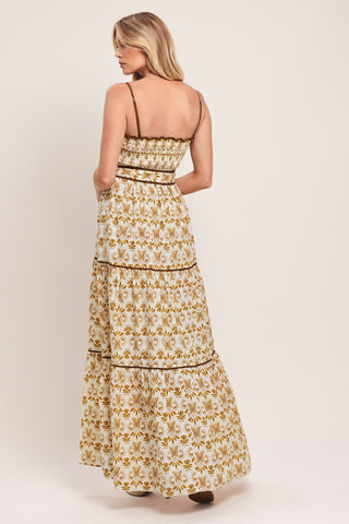 DAINTY FLORA WOVEN MAXI DRESS - Glamourous Grace