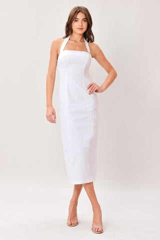 LUXE ESSENCE WOVEN MIDI DRESS - Glamourous Grace