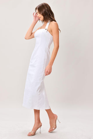 LUXE ESSENCE WOVEN MIDI DRESS - Glamourous Grace