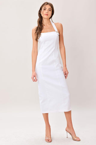 LUXE ESSENCE WOVEN MIDI DRESS - Glamourous Grace
