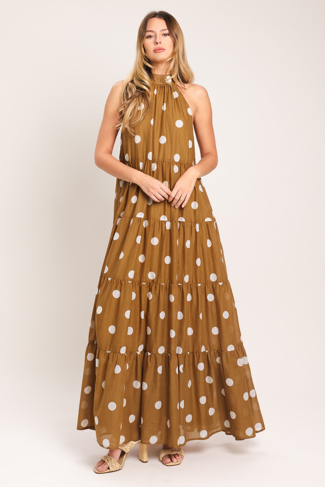 HONEY POLKA WOVEN MAXI DRESS - Glamourous Grace