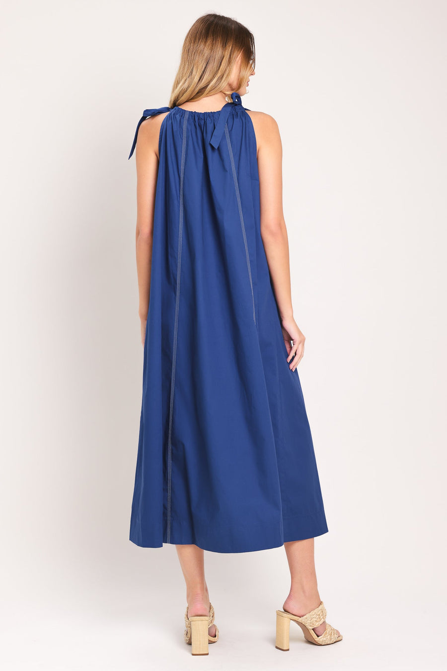 COASTAL EASE WOVEN MIDI DRESS - Glamourous Grace