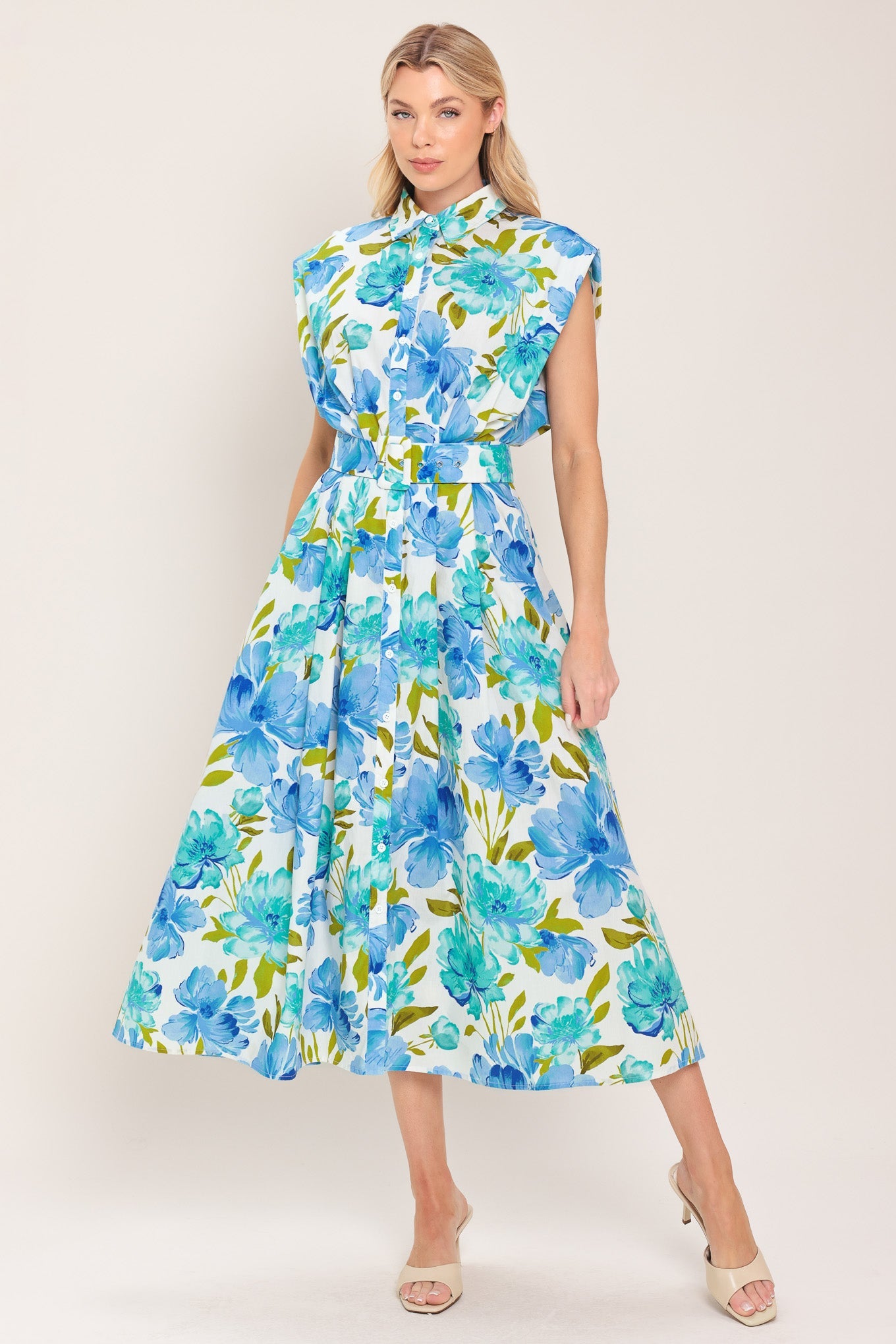 MODERN BLOOM WOVEN MIDI DRESS - Glamourous Grace