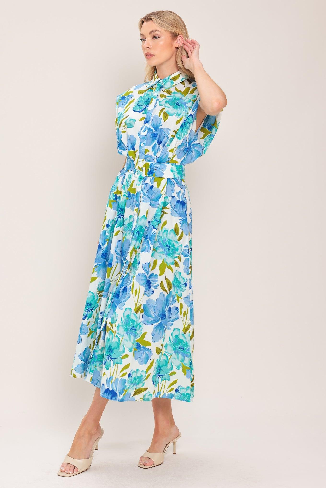 MODERN BLOOM WOVEN MIDI DRESS - Glamourous Grace