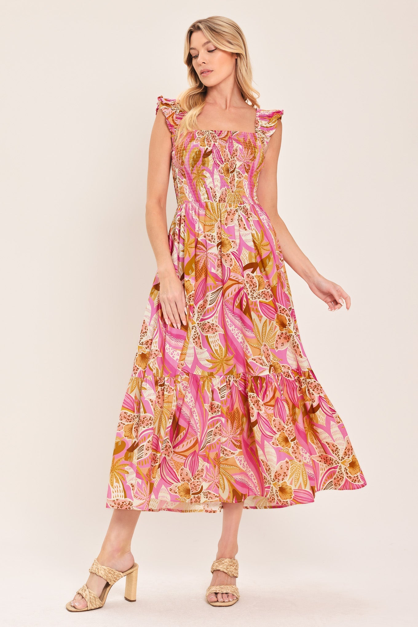 CABANA CRUSH WOVEN MIDI DRESS - Glamourous Grace