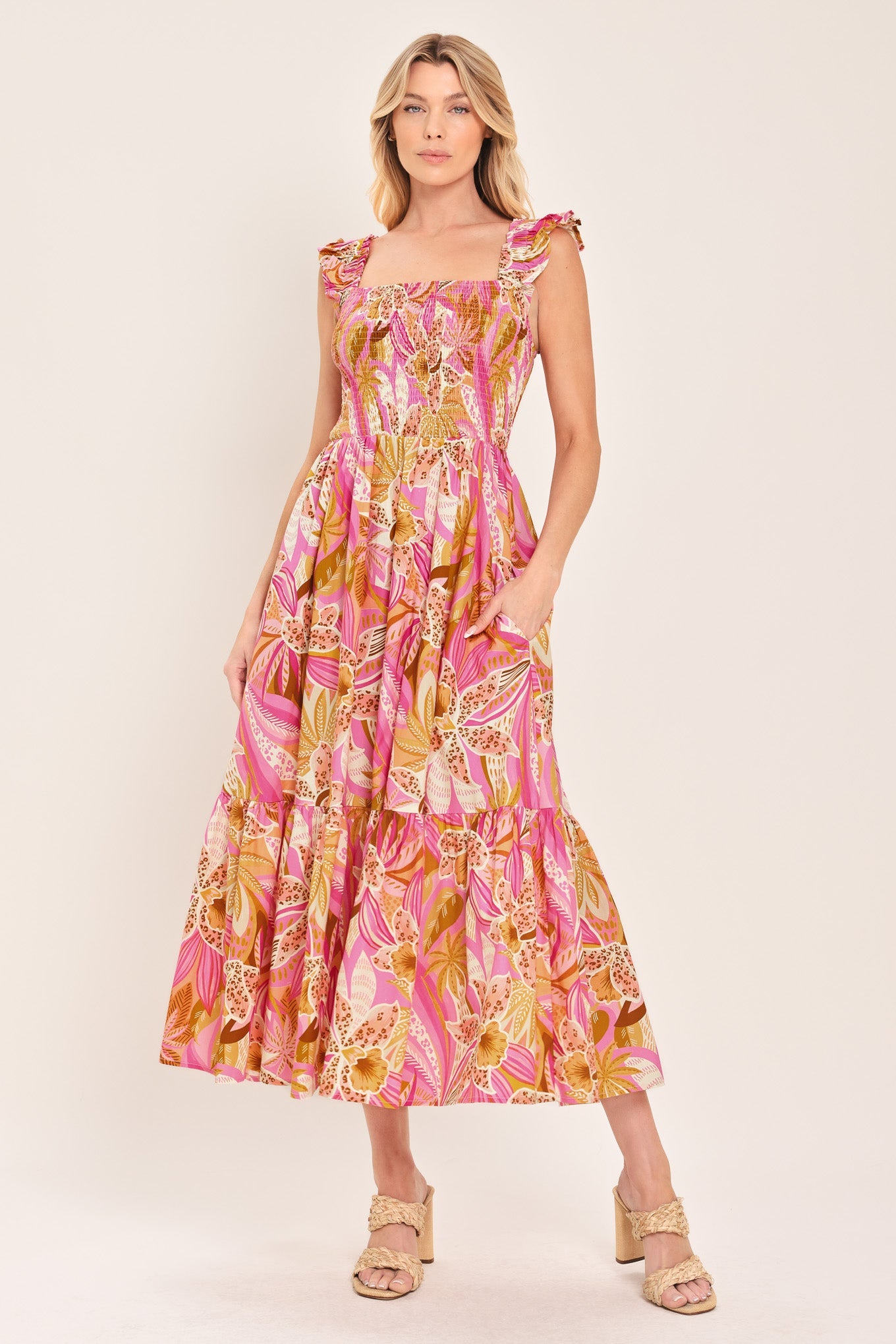 CABANA CRUSH WOVEN MIDI DRESS - Glamourous Grace