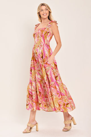 CABANA CRUSH WOVEN MIDI DRESS - Glamourous Grace