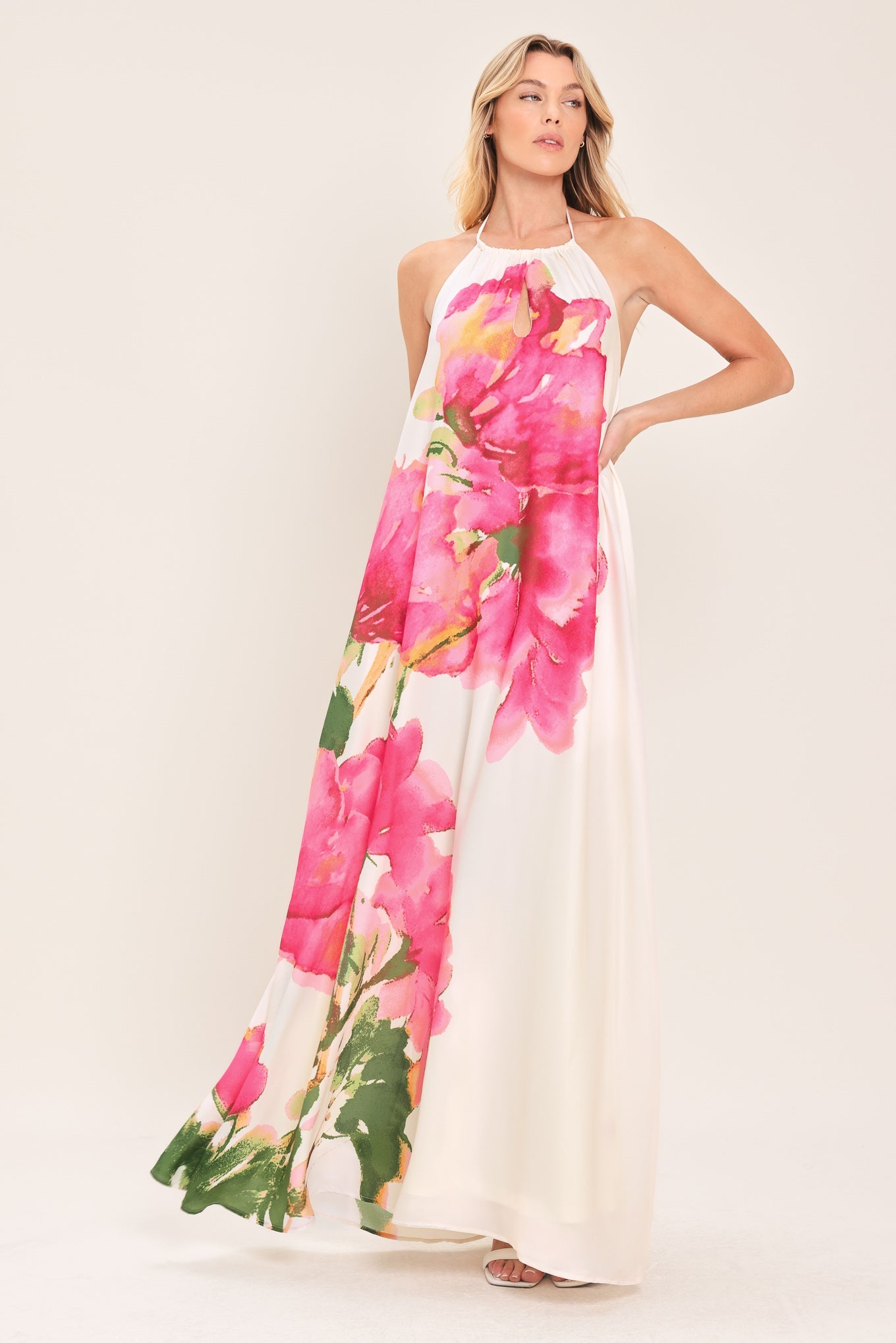 WHISPERING ROSE WOVEN MAXI DRESS - Glamourous Grace