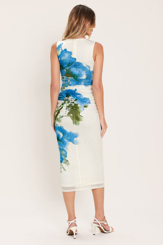 BLUEBELL WHISPER POWER MESH MIDI DRESS - Glamourous Grace