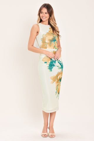 BLUEBELL WHISPER POWER MESH MIDI DRESS - Glamourous Grace