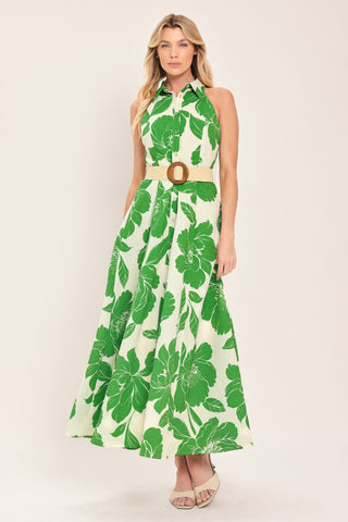 PALM ROYALE WOVEN MIDI DRESS - Glamourous Grace