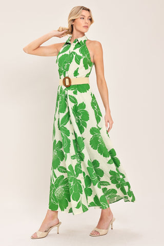 PALM ROYALE WOVEN MIDI DRESS - Glamourous Grace
