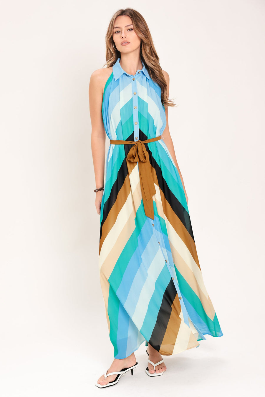 COASTAL ESCAPE WOVEN MAXI DRESS - Glamourous Grace