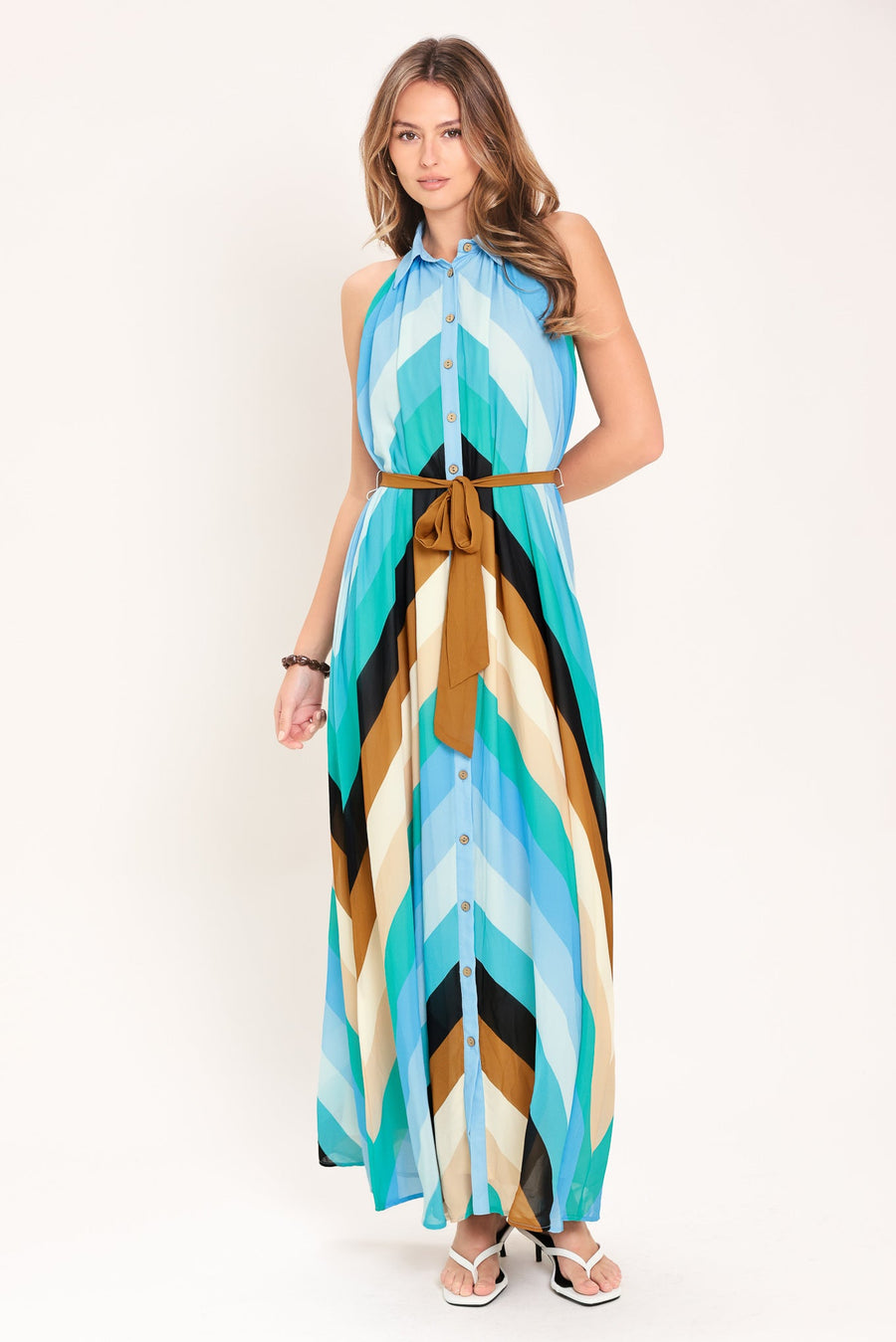 COASTAL ESCAPE WOVEN MAXI DRESS - Glamourous Grace