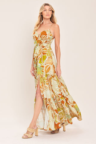 AMALFI PALM GODDESS WOVEN MAXI DRESS - Glamourous Grace