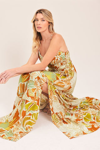 AMALFI PALM GODDESS WOVEN MAXI DRESS - Glamourous Grace
