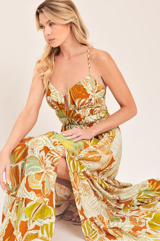 AMALFI PALM GODDESS WOVEN MAXI DRESS - Glamourous Grace
