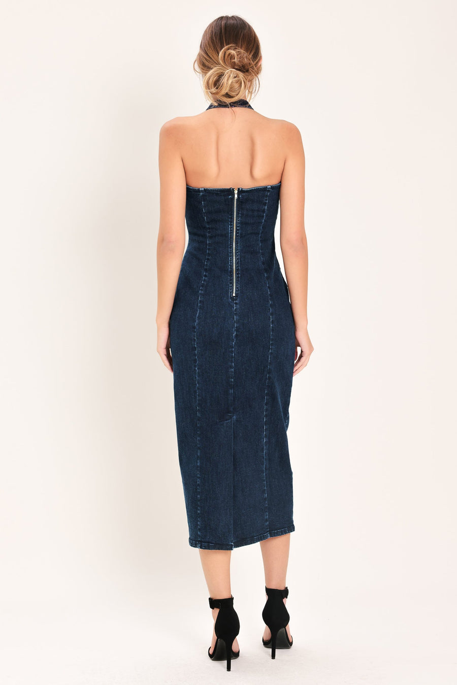 STATEMENT DENIM MIDI DRESS - Glamourous Grace