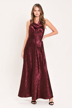 LUMINOUS CHAMPAGNE KISS WOVEN MAXI DRESS