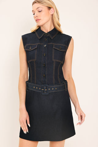 DENIM SOCIALITE MINI DRESS