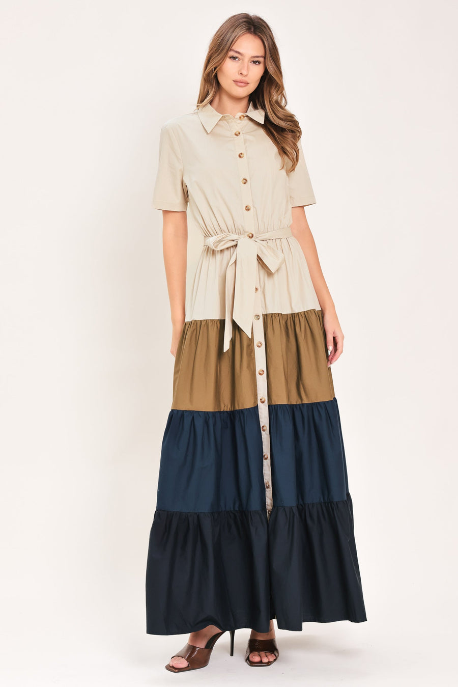 MARINA SUNSET WOVEN MAXI SHIRT DRESS - Glamourous Grace