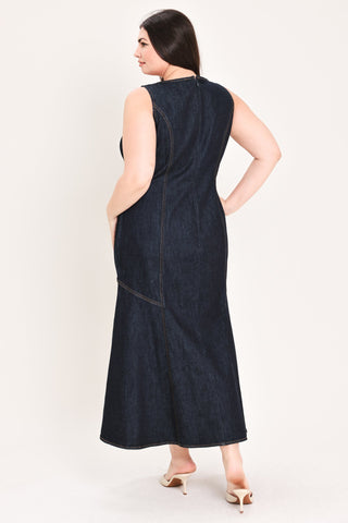 CHELSEA DENIM MIDI DRESS - Glamourous Grace