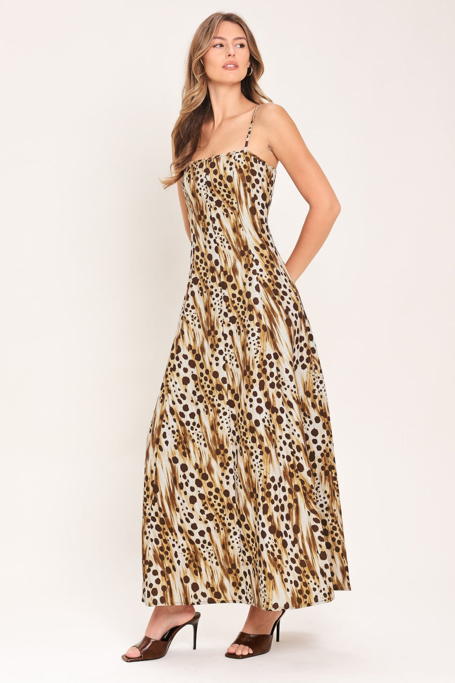 CHEETAH TRAIL WOVEN MAXI DRESS - Glamourous Grace