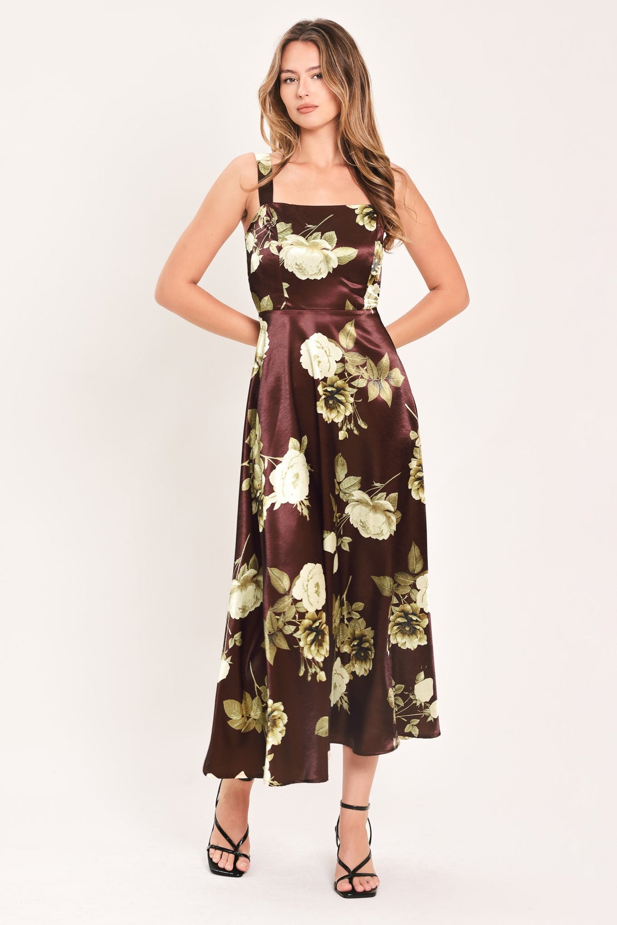 WINE GARDEN LULLABY WOVEN MIDI DRESS - Glamourous Grace