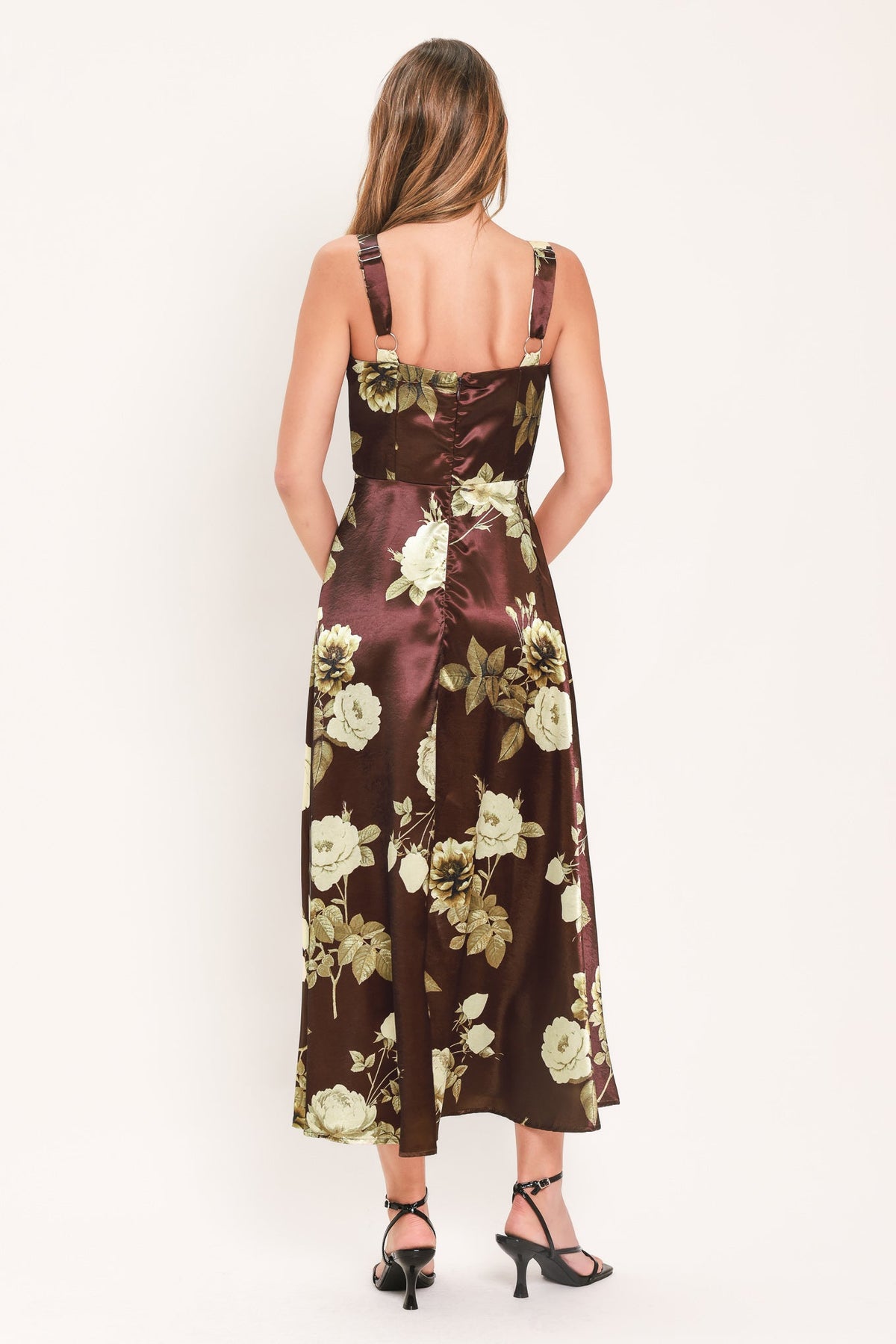 WINE GARDEN LULLABY WOVEN MIDI DRESS - Glamourous Grace
