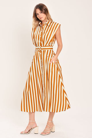 SUNSET MARINA WOVEN MIDI DRESS - Glamourous Grace