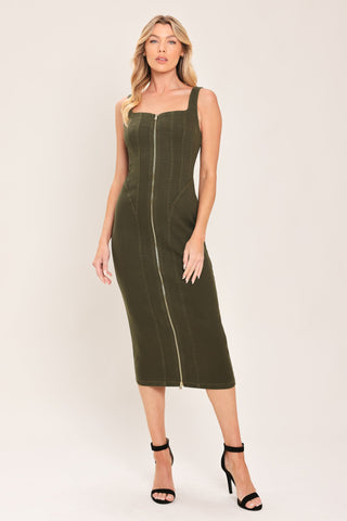 MODERN CARGO CHIC WOVEN TWILL MIDI DRESS - Glamourous Grace