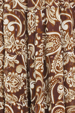 CEDAR SWIRL SONATA WOVEN MIDI DRESS