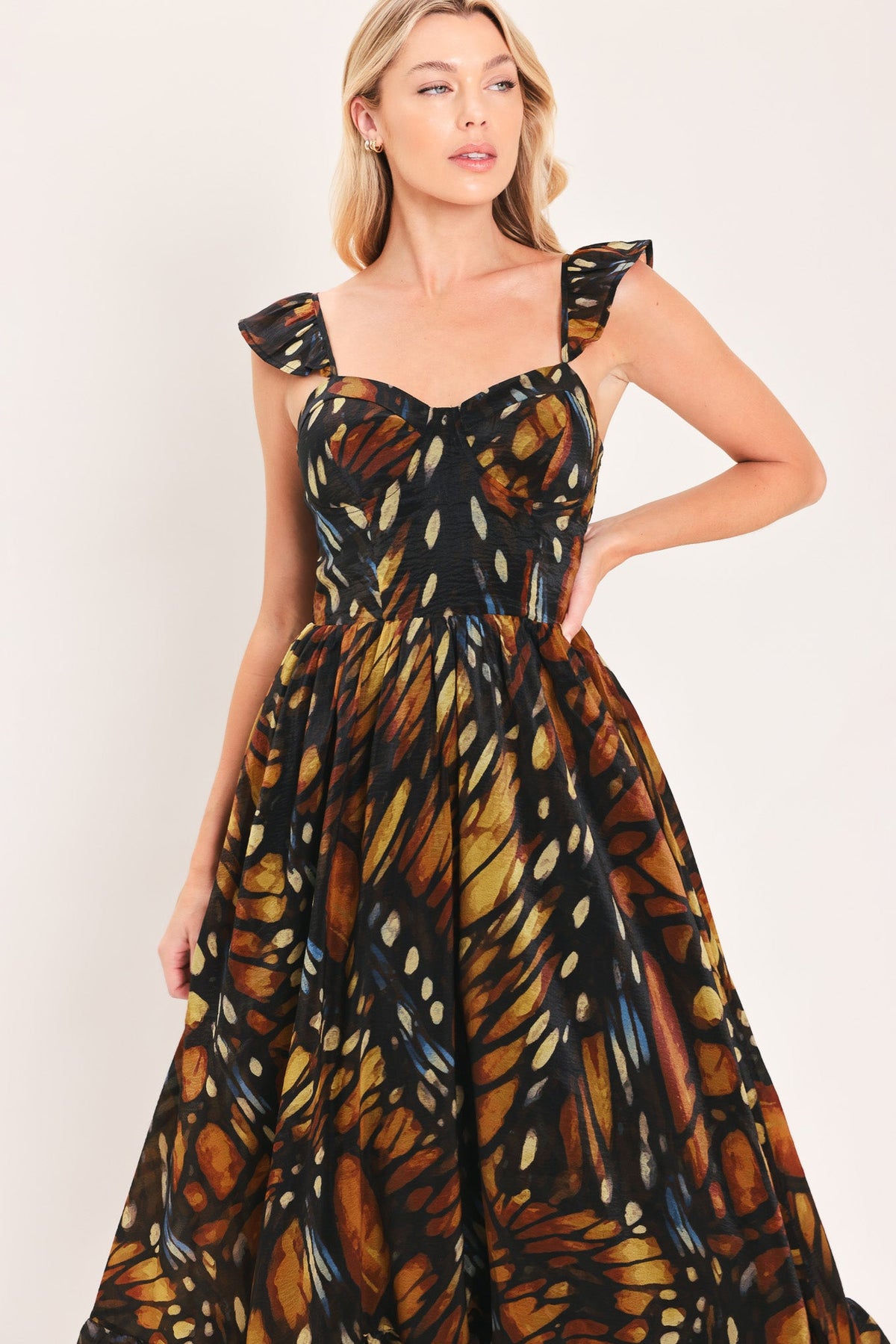 EMBERWING GARDEN GOWN WOVEN MAXI DRESS - Glamourous Grace