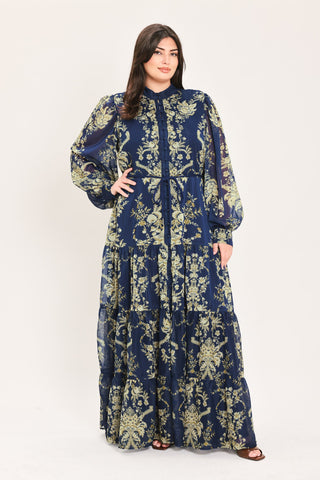 ROYAL HERITAGE BLOOM WOVEN MAXI DRESS