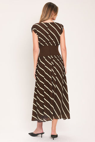 AUTUMN IN PARIS PRINTED MIDI DRESS