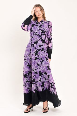 AMETHYST BLOOM SERENADE WOVEN MAXI DRESS