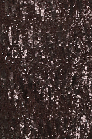 BRONZE AFTERGLOW BROWN SEQUIN SLIP MIDI DRESS