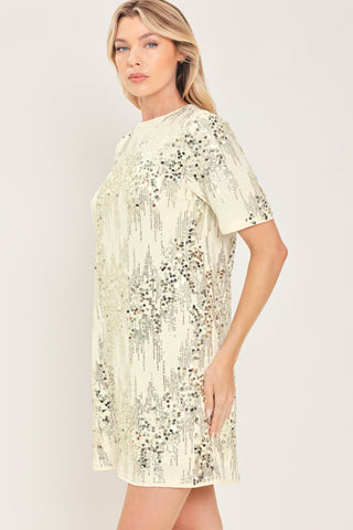 NOIR & IVORY BLACK/CREAM STATEMENT DRESS