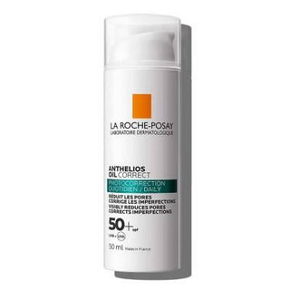 La Roche-Posay Anthelios Oil Correct SPF 50+ Sunscreen: Broad Spectrum Protection for Oily & Acne Prone Skin, Non-Comedogenic, Hypoallergenic, 1.69 fl oz