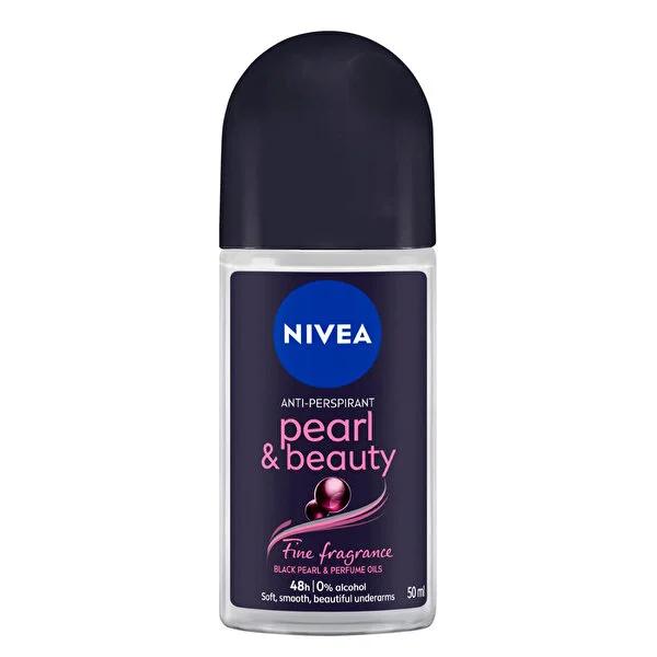 Nivea Pearl & Beauty Roll-On Deodorant: 24-Hour Odor & Sweat Protection for Smooth, Beautiful Underarms | Alcohol & Dye-Free Formula - Glamourous Grace
