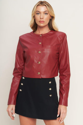 TACTICAL GRACE LEATHER JACKET - Glamourous Grace