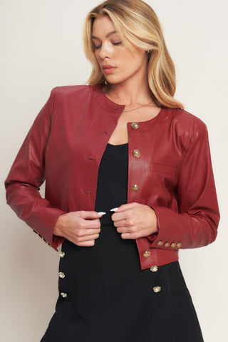 TACTICAL GRACE LEATHER JACKET - Glamourous Grace