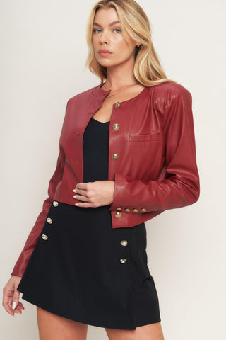 TACTICAL GRACE LEATHER JACKET - Glamourous Grace