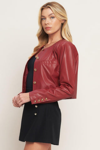 TACTICAL GRACE LEATHER JACKET - Glamourous Grace