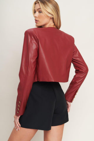 TACTICAL GRACE LEATHER JACKET - Glamourous Grace